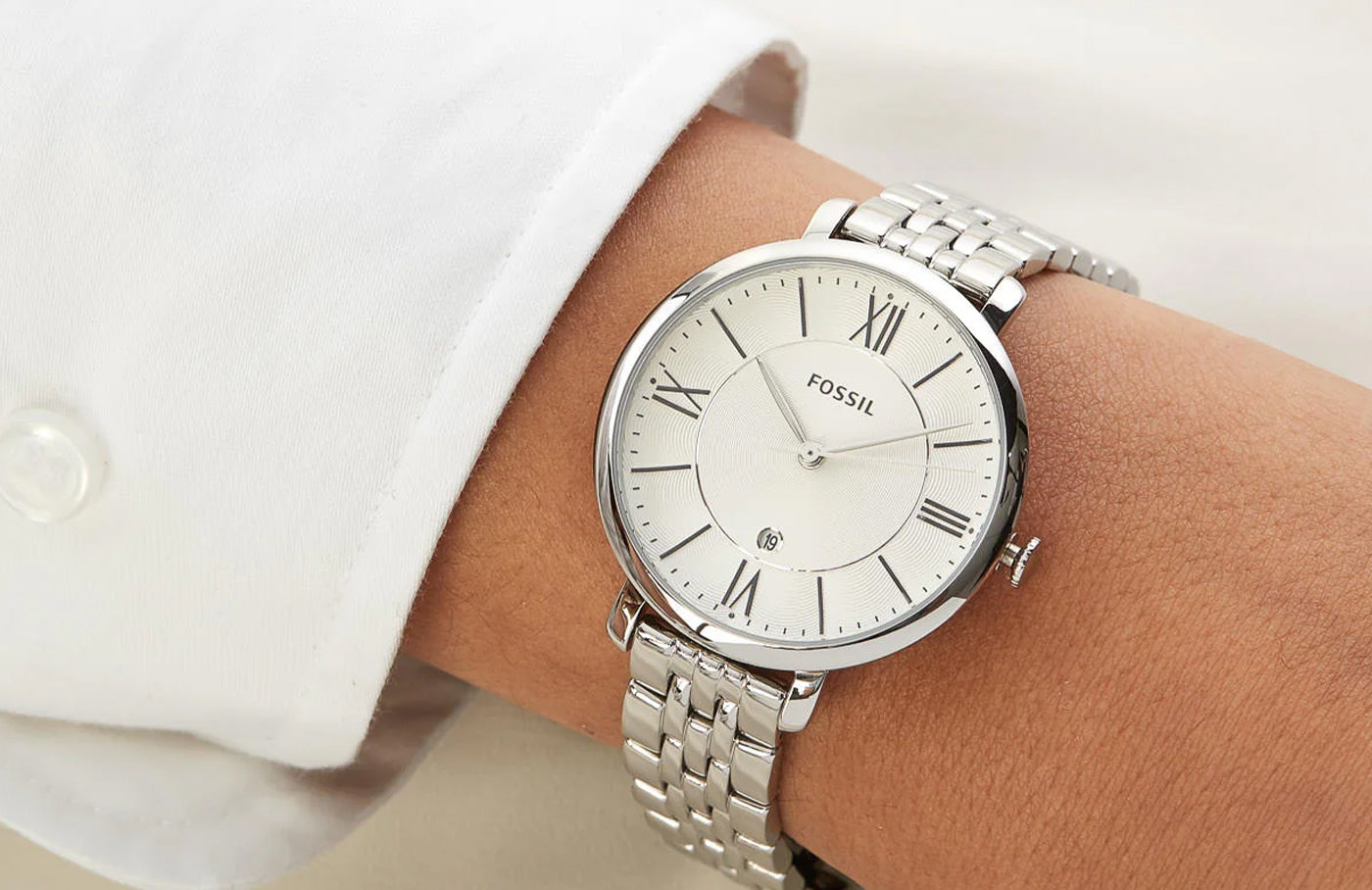 Fossil Jacqueline Silver Dial Stainless Steel ES3433 Women’s Watch