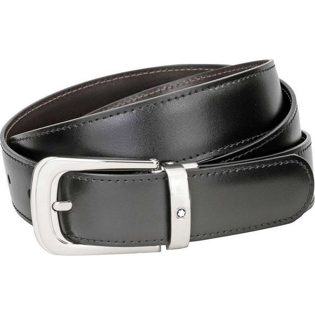 Montblanc Contemporary 106603 Reversible Black-Brown Men's Leather Belt