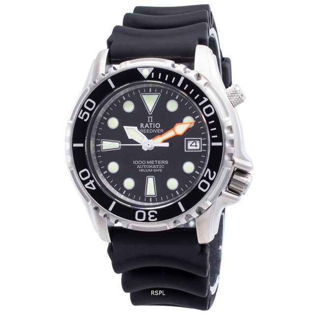 Ratio FreeDiver Helium Safe 1000M Stainless Steel Automatic 1066KE20-33VA-BLK Men's Watch