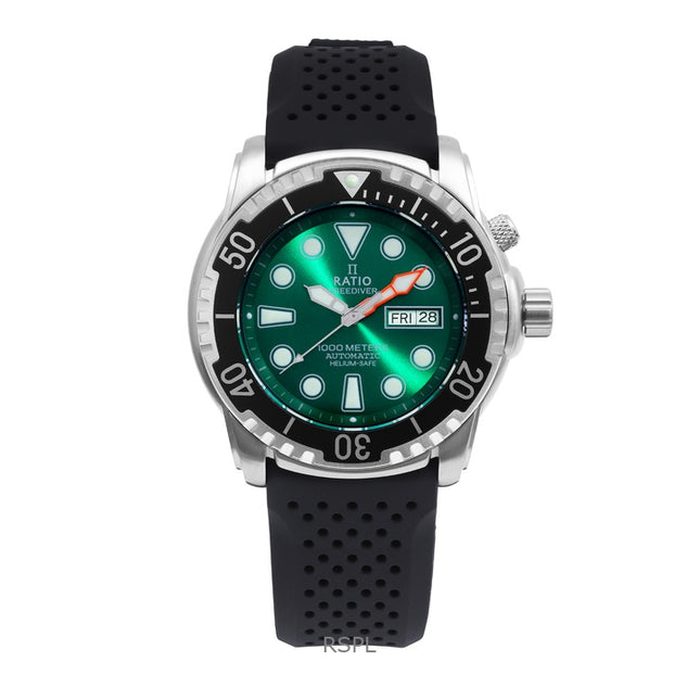 Ratio FreeDiver Helium-Safe 1000M Sapphire Automatic 1068HA90-34VA-GRN Men's Watch