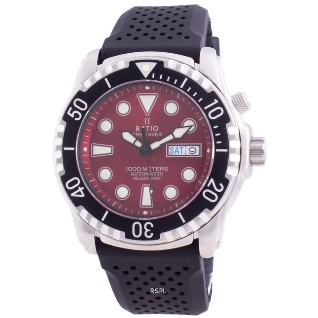 Ratio FreeDiver Helium-Safe 1000M Sapphire Automatic 1068HA90-34VA-RED Men's Watch