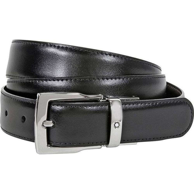 Montblanc 109738 Classic Line Reversible Black/Brown Men's Leather Belt