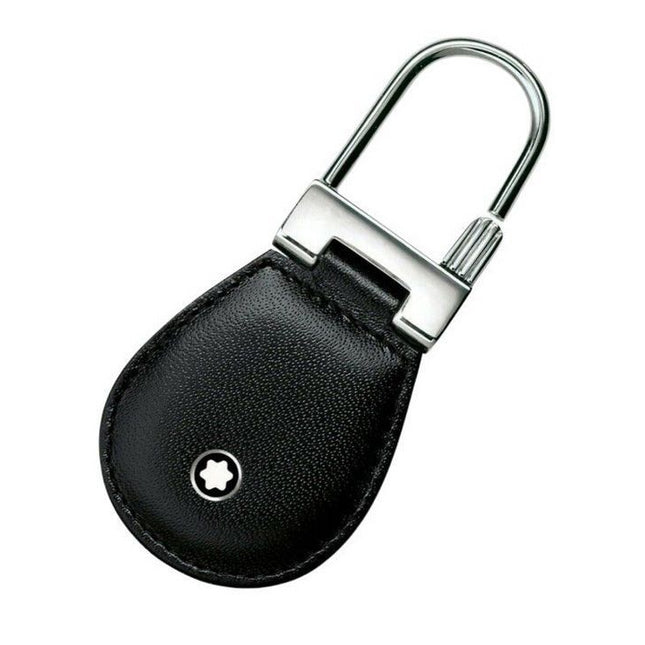 Montblanc Meisterstuck 14085 Black Leather And Steel Key Fob