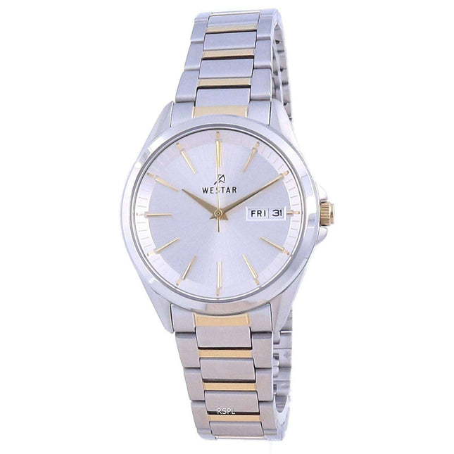 Westar Silver Dial Two Tone Stainless Steel Quartz 40212 CBN 107 Women's Watch