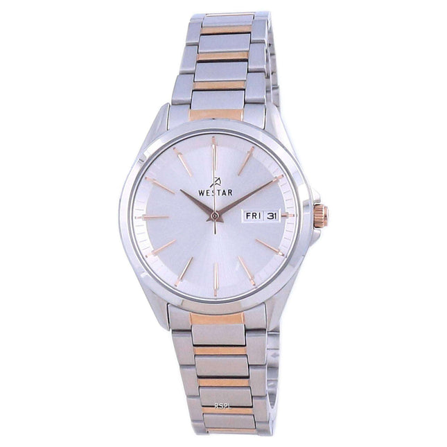 Westar Silver Dial Two Tone Stainless Steel Quartz 40212 SPN 607 Women's Watch