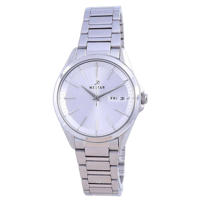 Westar Silver Dial Stainless Steel Quartz 40212 STN 107 Women's Watch