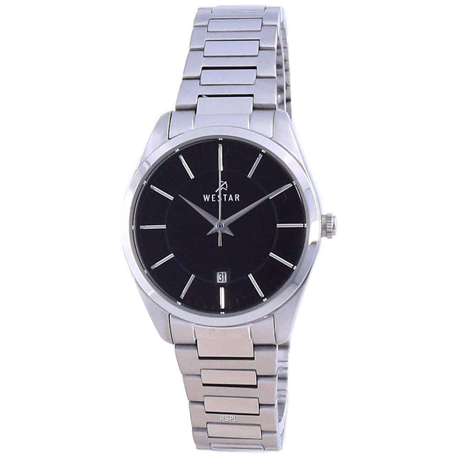 Westar Black Dial Stainless Steel Quartz 40213 STN 103 Women's Watch