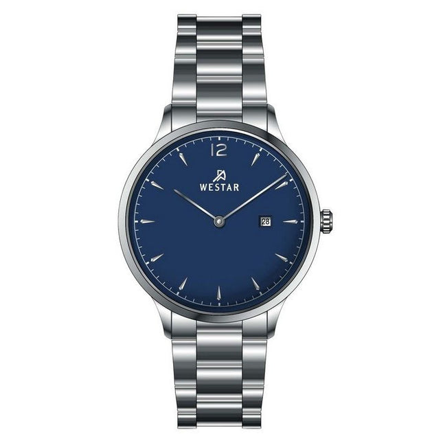 Westar Profile Stainless Steel Blue Dial Quartz 40218STN104 Womens Watch