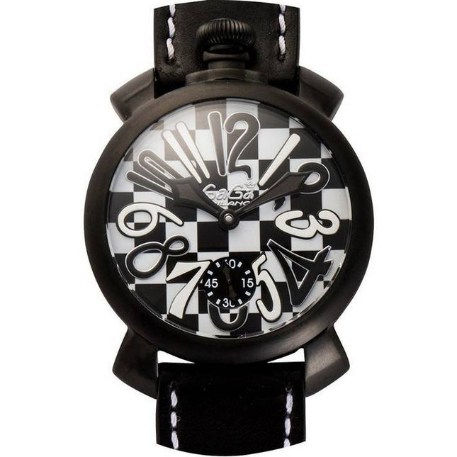 GaGa Milano Black And White Quartz 5012LECH1 Men's Watch