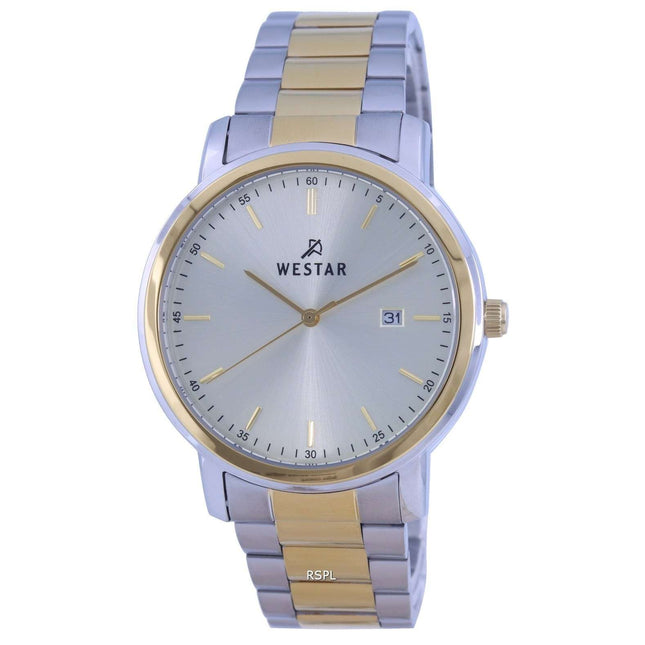 Westar Silver Dial Two Tone Stainless Steel Quartz 50243 CBN 102 Mens Watch