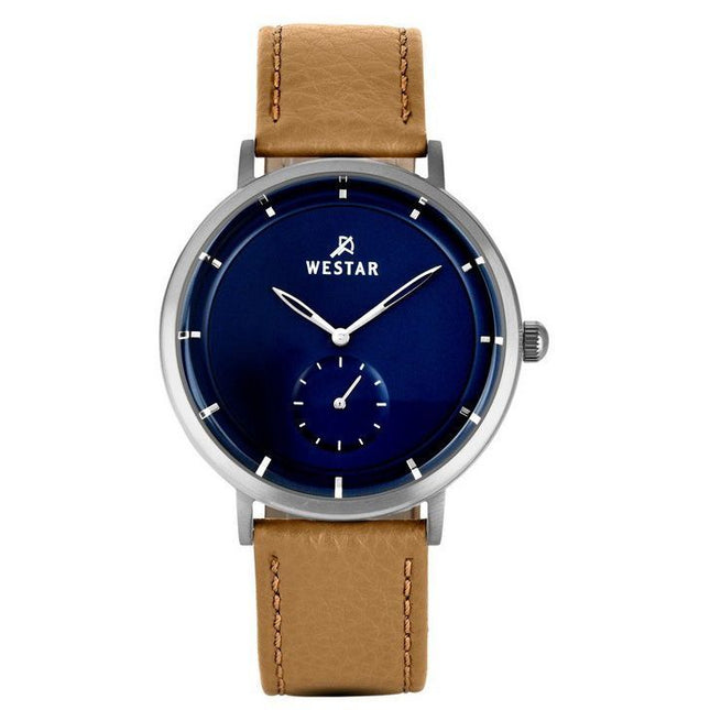Westar Profile Leather Strap Blue Dial Quartz 50246STN184 Mens Watch
