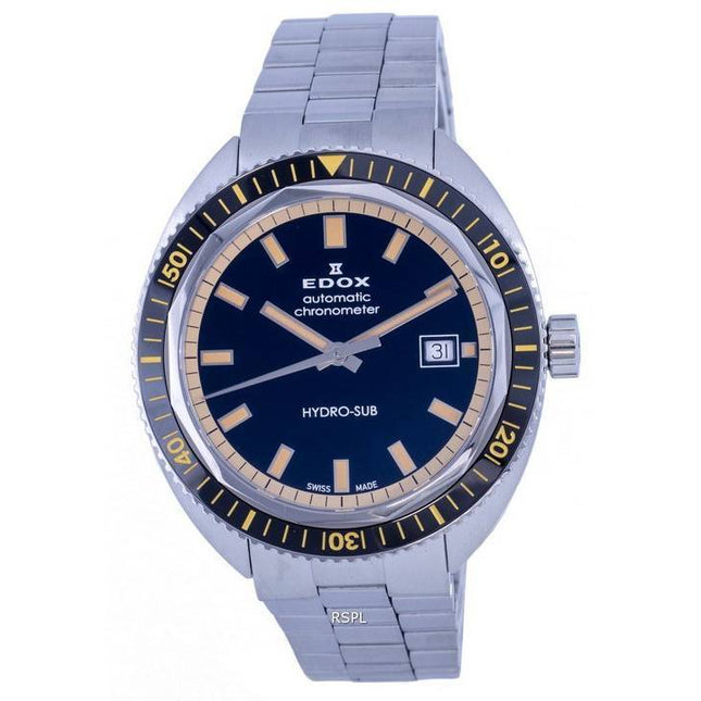 Edox Hydro-Sub Divers Stainless Steel Black Dial Automatic 801283NBMNIB 80128 3NBM NIB 300M Mens Watch