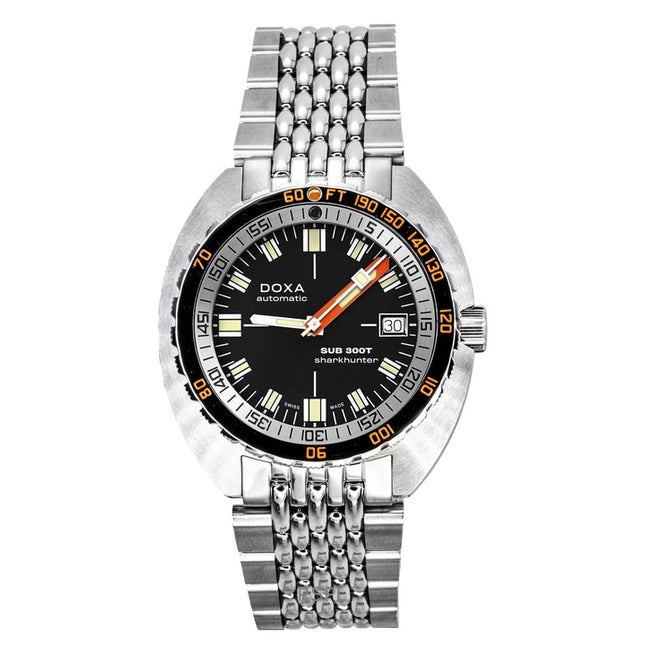 Doxa SUB 300T Sharkhunter Stainless Steel Black Dial Automatic Diver's 840.10.101.10 1200M Men's Watch With Extra Strap