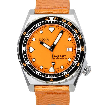 Doxa SUB 600T Professional Orange Dial Automatic Diver's 861.10.351.21-N 600M Men's Watch