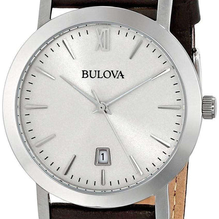 Bulova Dark Brown Leather Strap 96B217 Unisex Watch