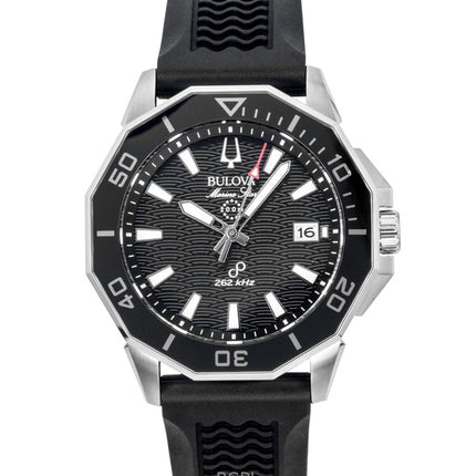 Bulova Marine Star Precisionist Silicone Strap Black Dial Quartz Diver's 96B432 200M Men's Watch