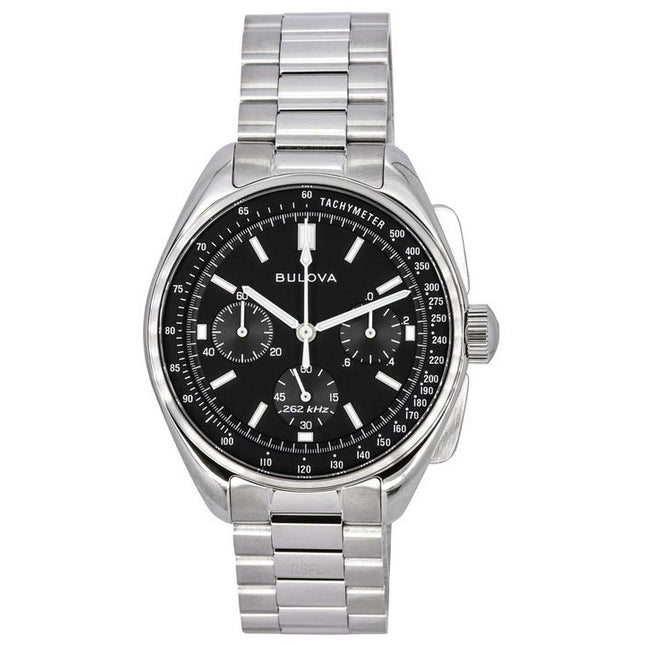 Bulova Lunar Pilot Archive Series Special Edition Chronograph Black Dial Quartz 96K111 Mens Watch With Extra Strap
