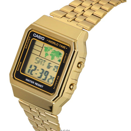 Casio Digital Stainless Steel World Time A500WGA-1DF A500WGA-1 Mens Watch