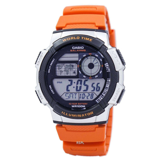Casio Youth Series Illuminator World Time Alarm AE-1000W-4BV Men's Watch