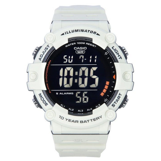 Casio Standard Digital White Resin Strap Quartz AE-1500WH-8B2 100M Men's Watch