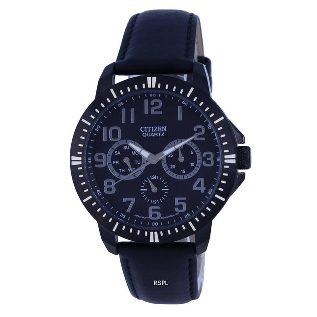 Citizen Analog Leather Black Dial Quartz AG8315-04E.G Mens Watch