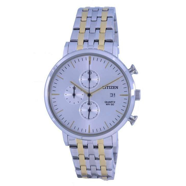 Citizen Chronograph White Dial Two Tone Stainless Steel Quartz AN3614-54A Men's Watch