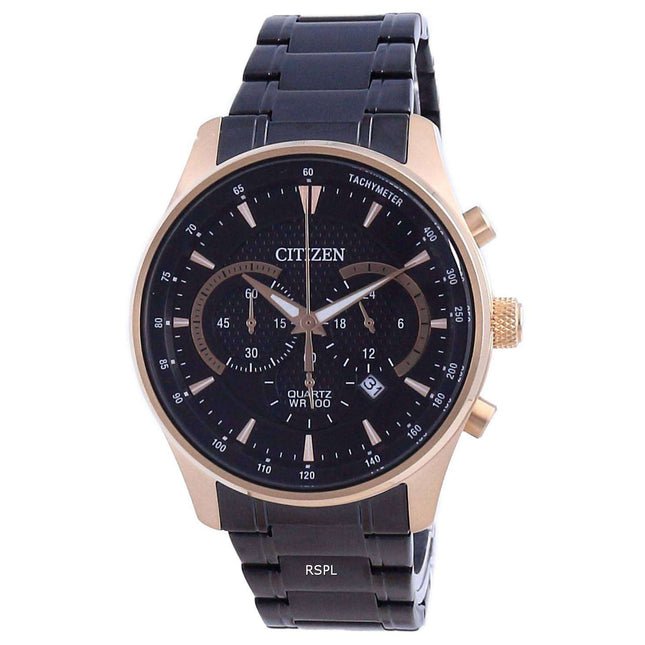 Citizen Black Dial Chronograph Quartz AN8196-55E 100M Mens Watch