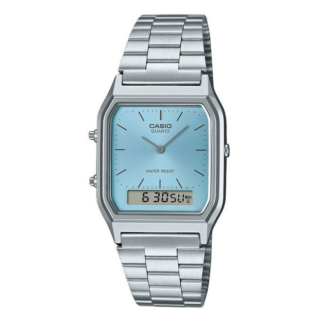 Casio Vintage Analog Digital Turquoise Blue Dial Quartz AQ-230A-2A1 Unisex Watch