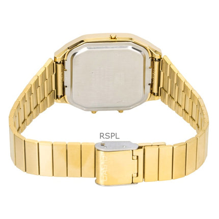 Casio Vintage Analog Digital Gold Tone Stainless Steel Gold Dial Quartz AQ-240EG-9A Unisex Watch