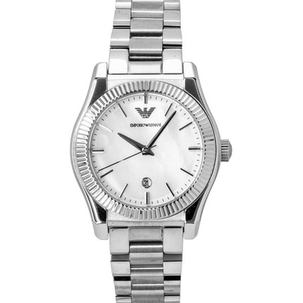 Emporio Armani Stainless Steel Mother Of Pearl Dial Quartz AR11723 Women's Watch