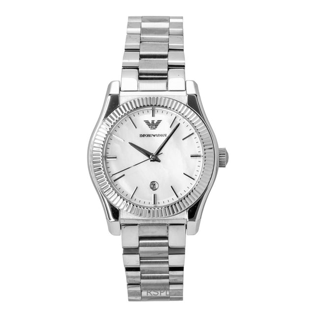 Emporio Armani Stainless Steel Mother Of Pearl Dial Quartz AR11723 Women's Watch