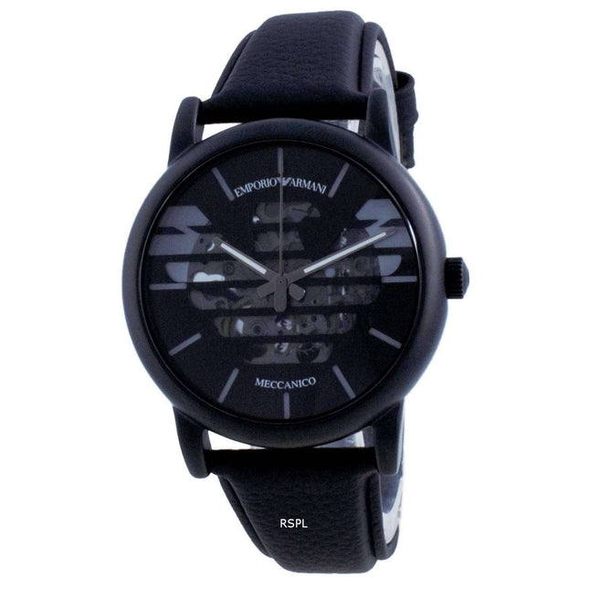 Emporio Armani Luigi Skeleton Leather Automatic AR60032 Mens Watch