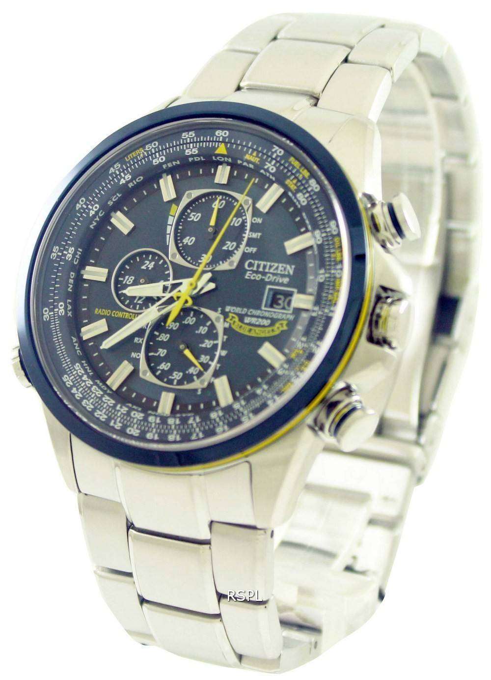 World Chronograph Watch Citizen Eco Drive Blue Angel Citizen Eco