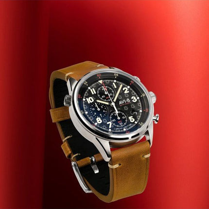 AVI-8 Flyboy Royal British Legion Tri-Service Chronograph Limited Edition High Wycombe Quartz AV-4102-RBL-01 Men's Watch With Ex