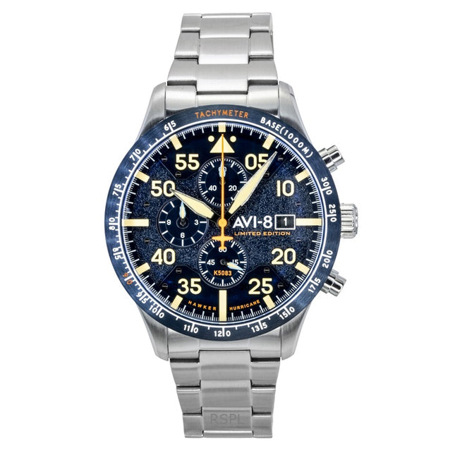 AVI-8 Hawker Hurricane Chronograph Limited Edition Blue Horizon Dial Quartz AV-4130-22 Men's Watch With Extra Strap