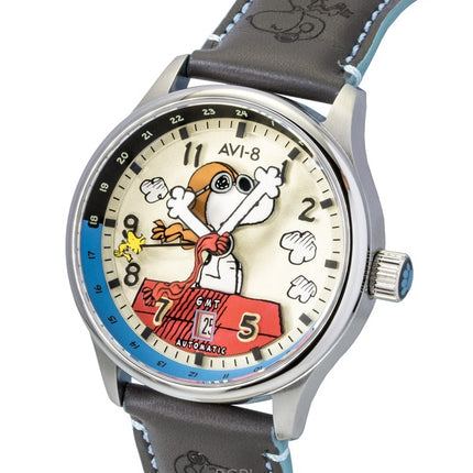 AVI-8 Hawker Hurricane Kent GMT Limited Edition Cream Brigade And Red Dial Automatic AV-4136-03 Men's Watch