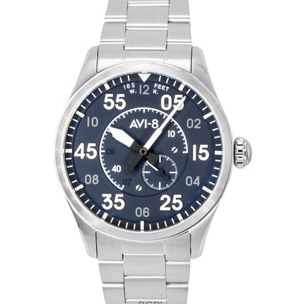 AVI-8 Spitfire Type 300 Stainless Steel Sky Gauge Blue Dial Automatic AV-4147-11 Men's Watch