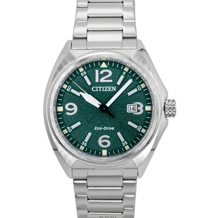 Citizen Eco-Drive Stainless Steel Green Dial AW1571-76X 100M Men's Watch