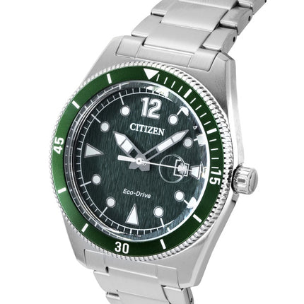Citizen Eco-Drive Stainless Steel Green Dial Solar AW1880-55X 100M Men's Watch