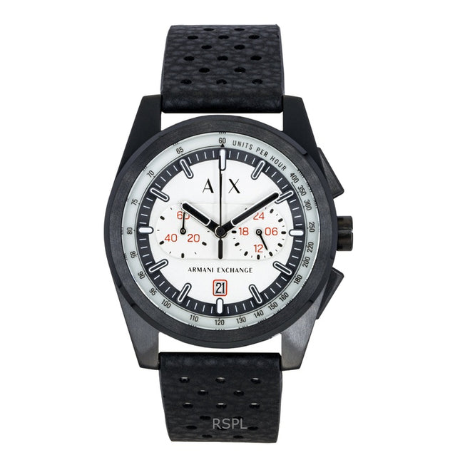 Armani Exchange Chronograph Rubber Strap Grey Dial Quartz AX2865 Men's Watch