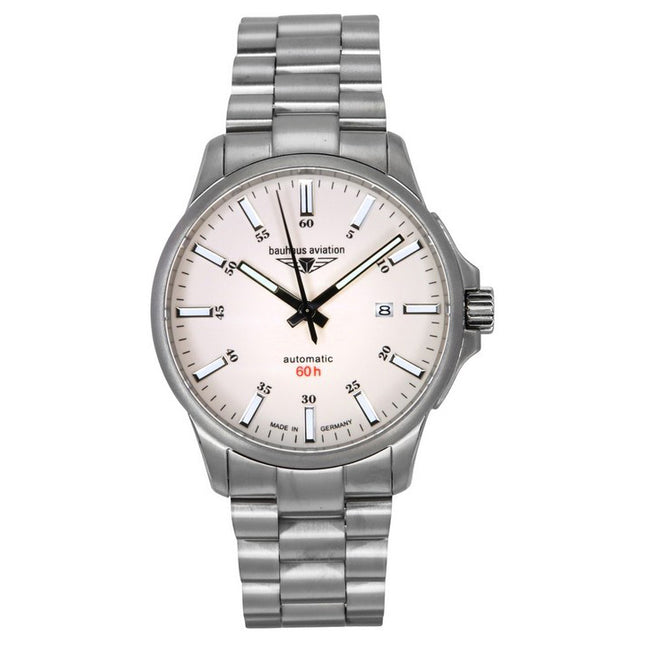 Bauhaus Aviation Titanium Full Luminous Beige Dial Automatic 2864M5 100M Men's Watch