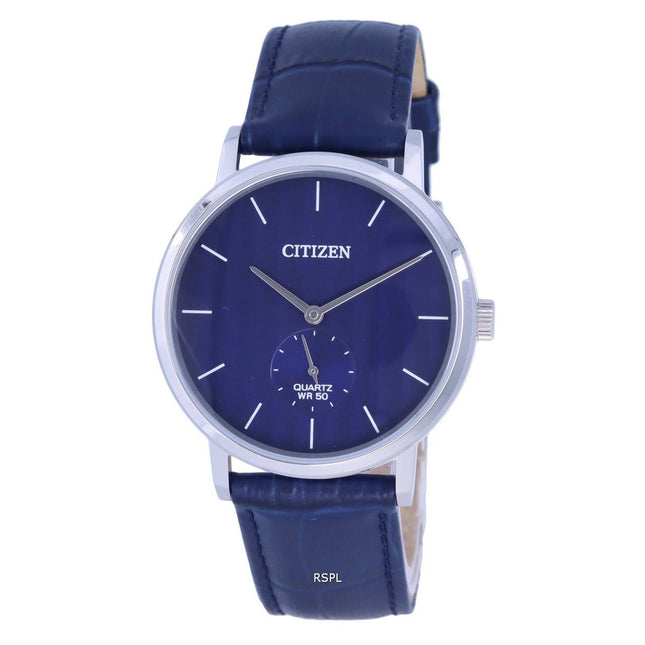Citizen Analog Leather Blue Dial Quartz BE9170-05L.G Mens Watch