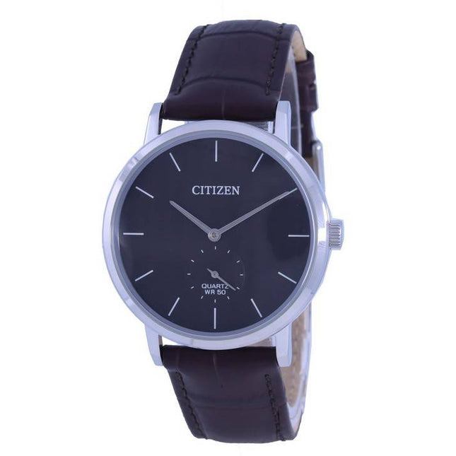 Citizen Black Dial Leather Strap Quartz BE9170-13H Mens Watch