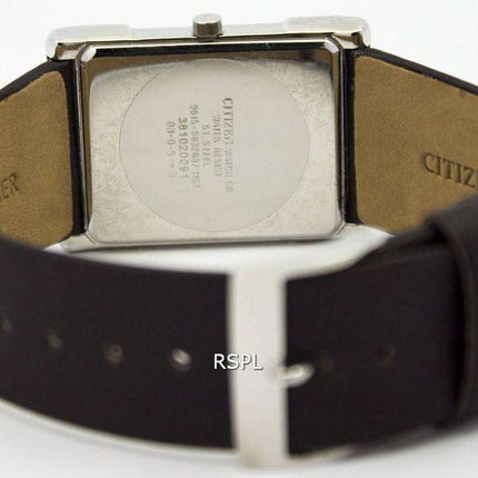 Citizen Quartz Slim Black Leather BG5080-05H Womens Watch