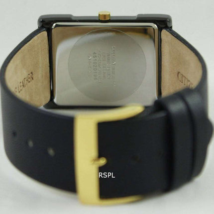 Citizen Quartz Black Leather Black Dial BG5089-19E Mens Watch
