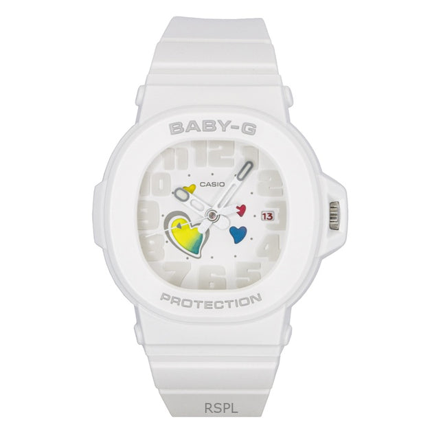 Casio Baby-G Analog Playful Hearts Series White Dial Quartz BGA-10-7A 100M Women's Watch