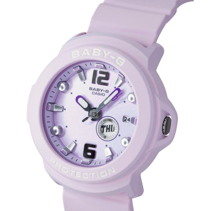 Casio Baby-G Plus Analog Resin Purple Dial Quartz BGA-15K-6A 100M Women's Watch With Convertible Holder