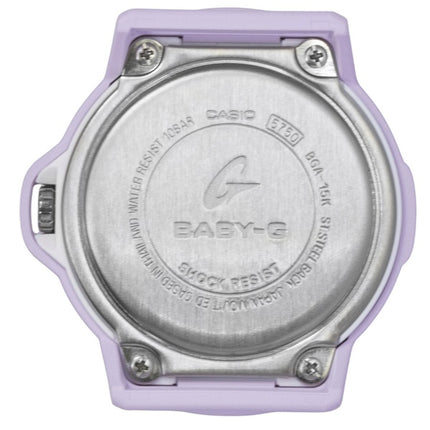 Casio Baby-G Plus Analog Resin Purple Dial Quartz BGA-15K-6A 100M Women's Watch With Convertible Holder