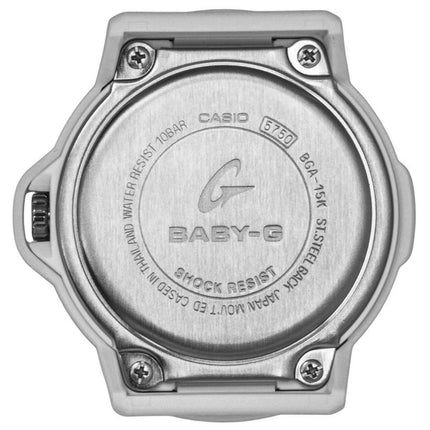 Casio Baby-G Plus Analog Resin White Dial Quartz BGA-15K-7A 100M Women's Watch With Convertible Holder