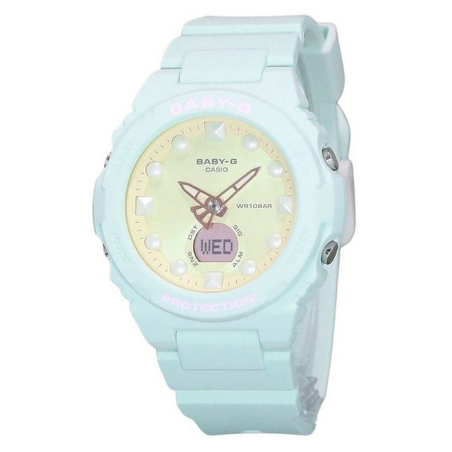 Casio Baby-G Futuristic Holographic Analog Digital Yellow Dial Quartz BGA-320FH-3A 100M Womens Watch